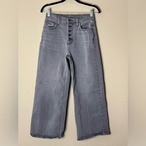 CURRENT/ELLIOT WIDE LEG DROPPED JEAN GREY BUTTON FLY 4